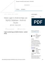 Make Login in Android App Use Mysql Database - Android Studio