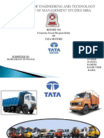 Report On Corporate Social Responsibility OF Tata Motors