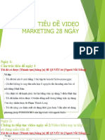 TIÊU ĐỀ VIDEO MARKETING 28 NGÀY