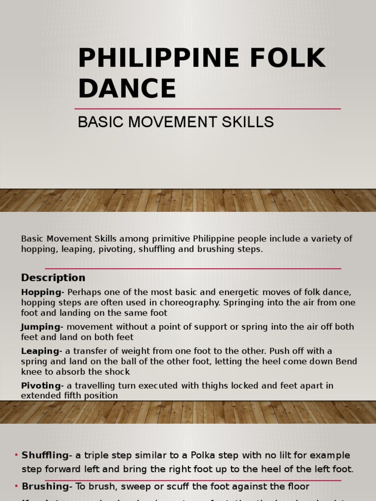 Philippine Folk Dance Basic Movement Skills PDF