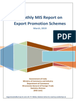 MIS Report On Export Promotion Schemes March 2019