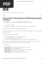 How To Code A Neural Network With Backpropagation in Python