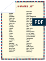 50 US States List PDF