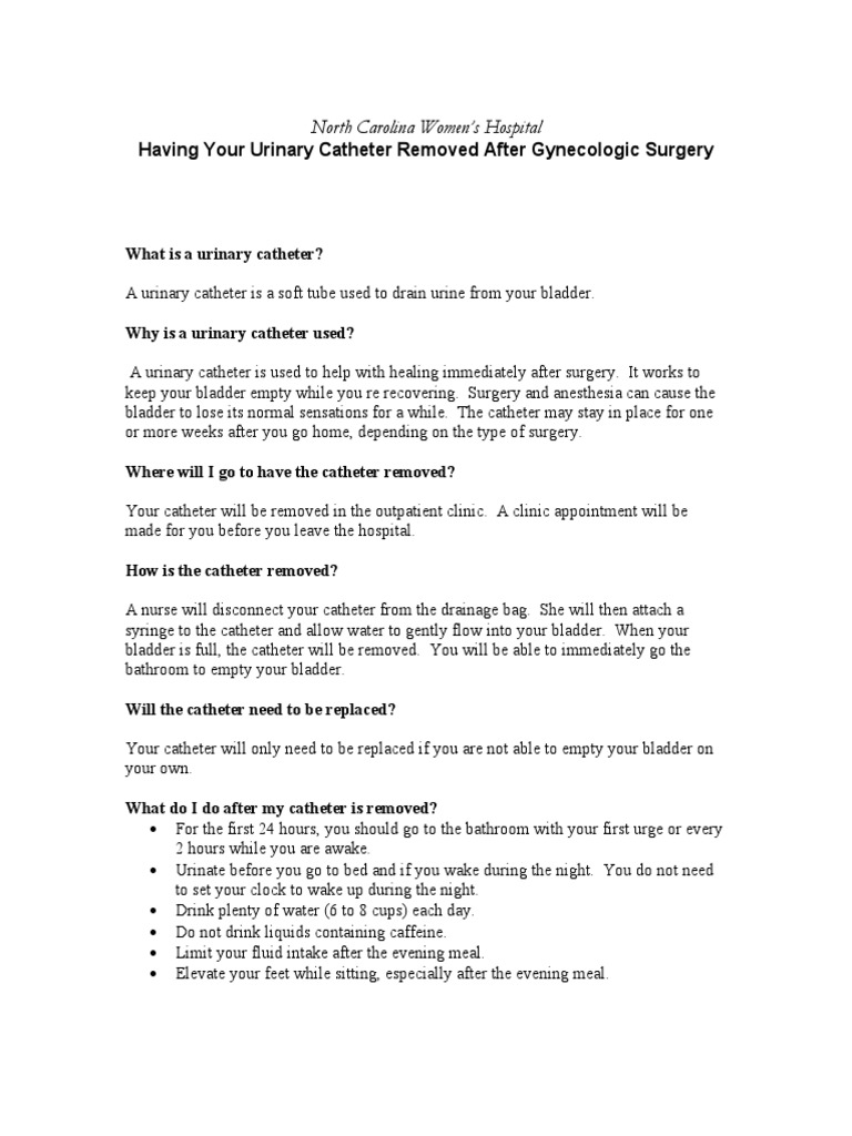 Bladder Training After Foleyrevision PDF Urinary Bladder Urination