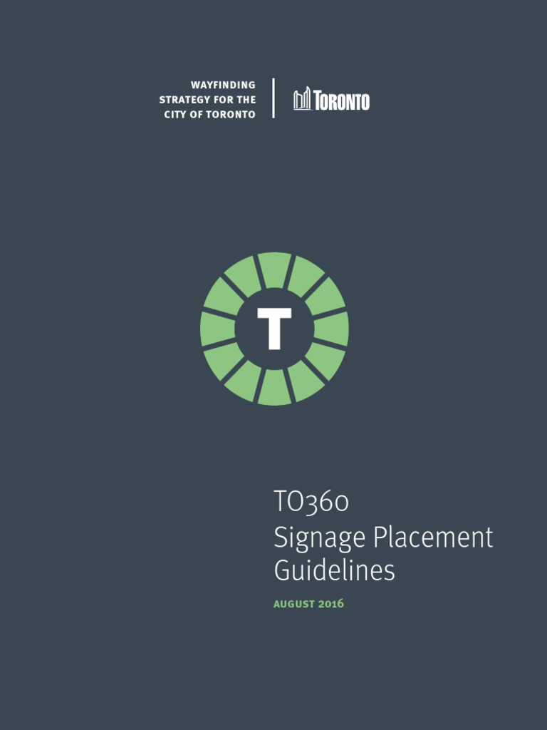 9981 Wayfinding Sign Placement Guidelines PDF Street Accessibility