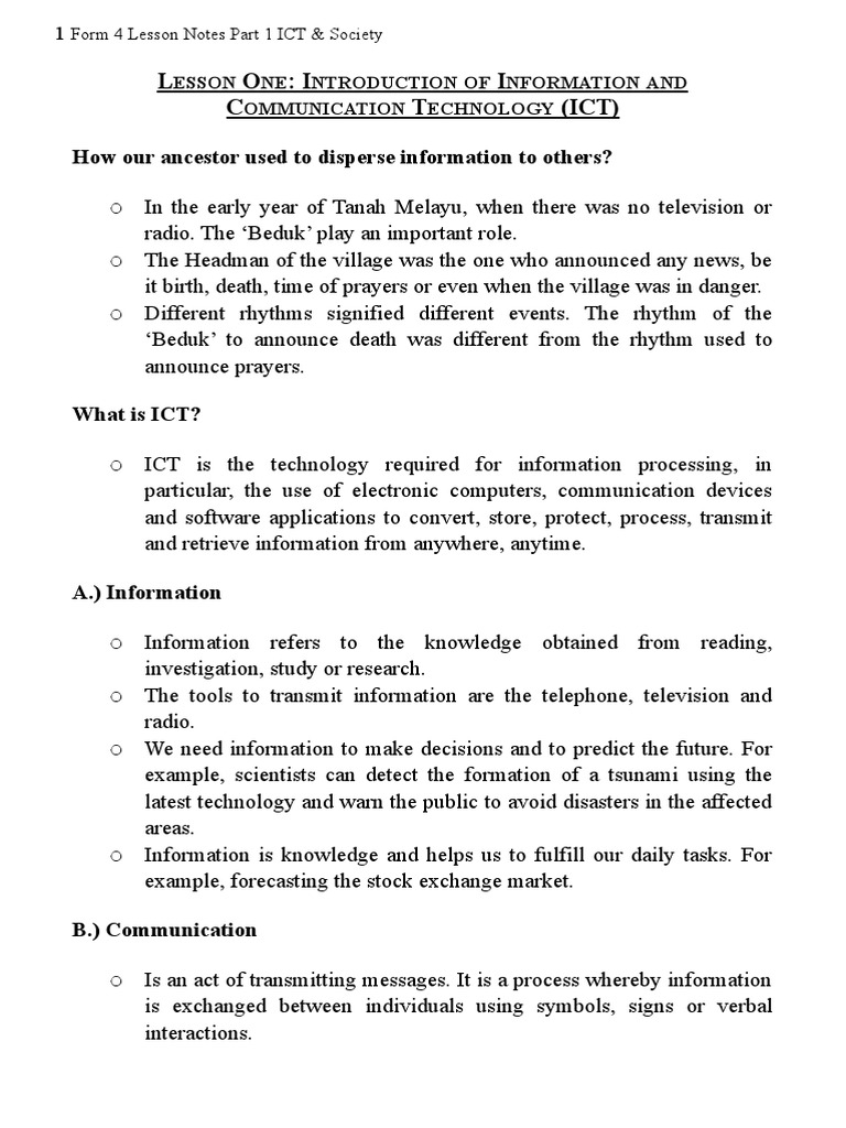 Chapter 1 ICT and Society | PDF | Integrated Circuit | Intellectual ...