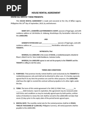 House Rental Agreement