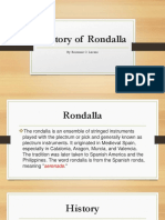 History of Rondalla: By: Rosemarie O. Lascano