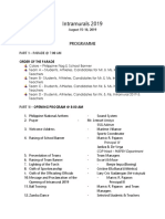 Intramurals 2019: Programme