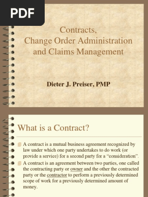 Change Order Administration