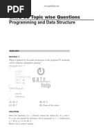 Programming and Data Structure: GATE CS Topic Wise Questions