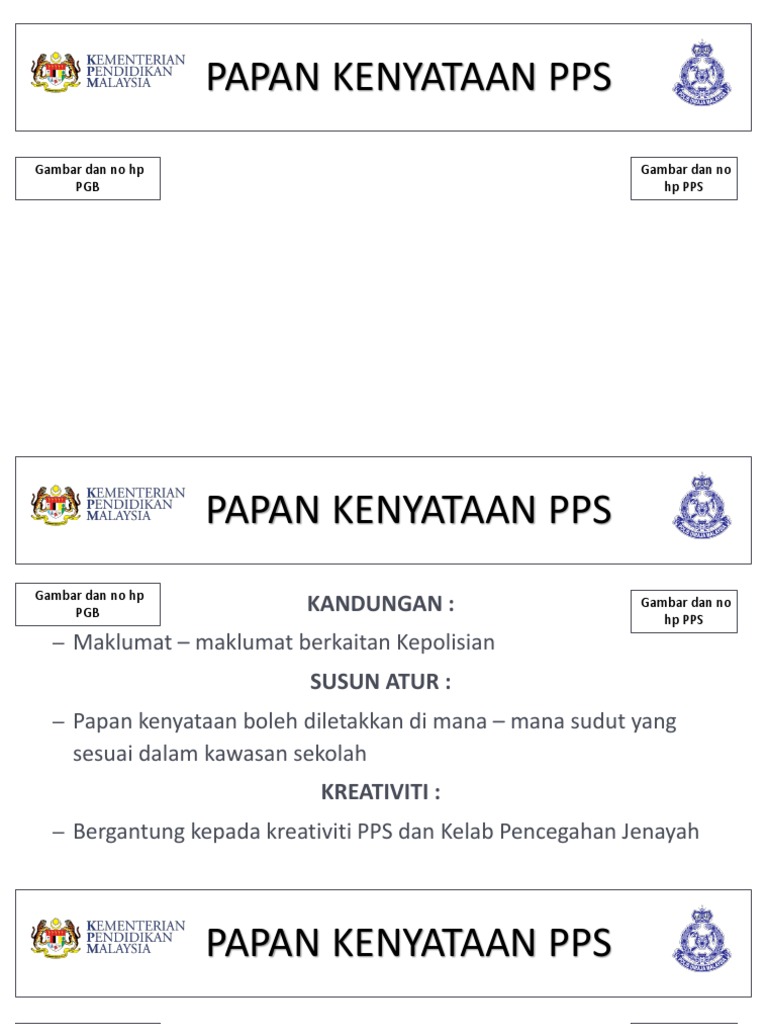 Papan Kenyataan Pps Pdf
