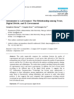 Sustainability: Sustainable E-Governance: The Relationship Among Trust, Digital Divide, and E-Government