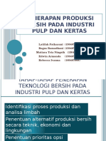 Penerapan Produksi Bersih Pada Industri Pulp Dan Kertas