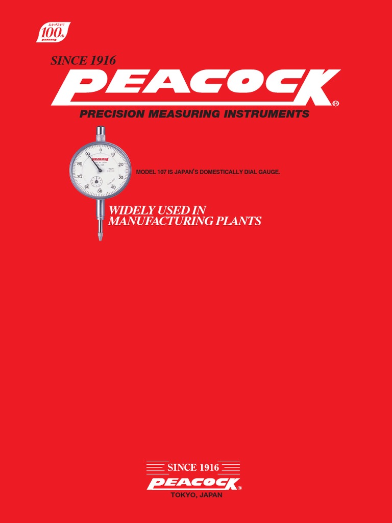 Peacock Precision Measuring Instruments | PDF | Measuring Instrument ...