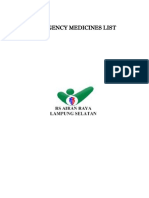 Emergency Medicines List