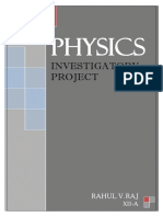 Physics: Investigatory Project