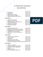 Daftar Kelompok Kelas Agroteknolgi C-1