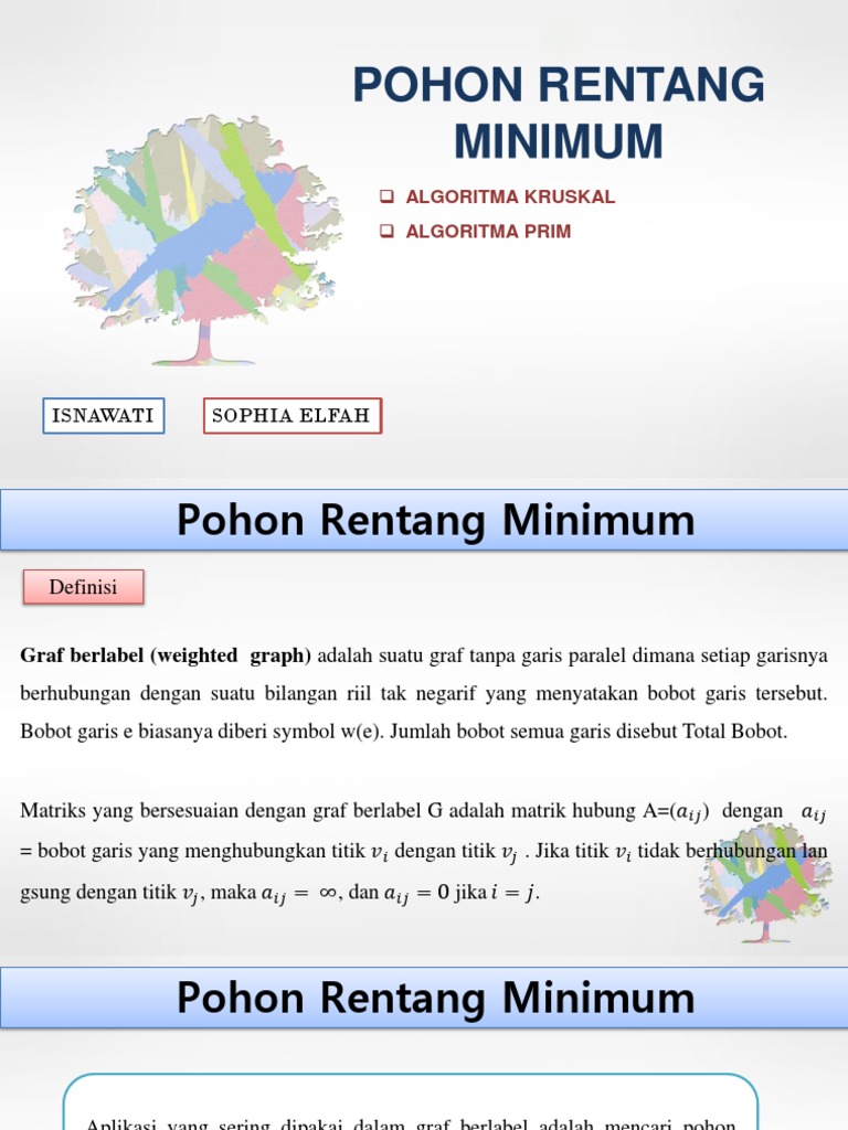 Pohon Rentang Minimum: Algoritma Kruskal & Prim | PDF