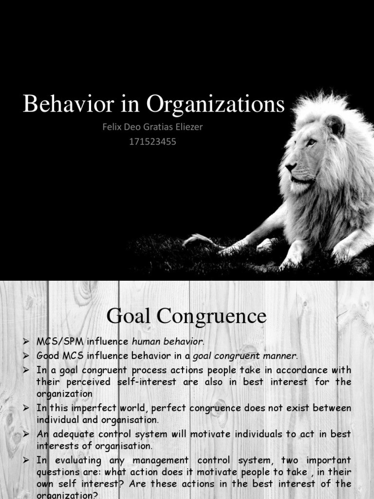 Goal Congruence in Organizational Behavior | PDF | Attitude (Psychology ...
