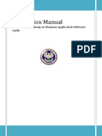 Instruction Manual: For Hands On Training On Business Application Software Audit