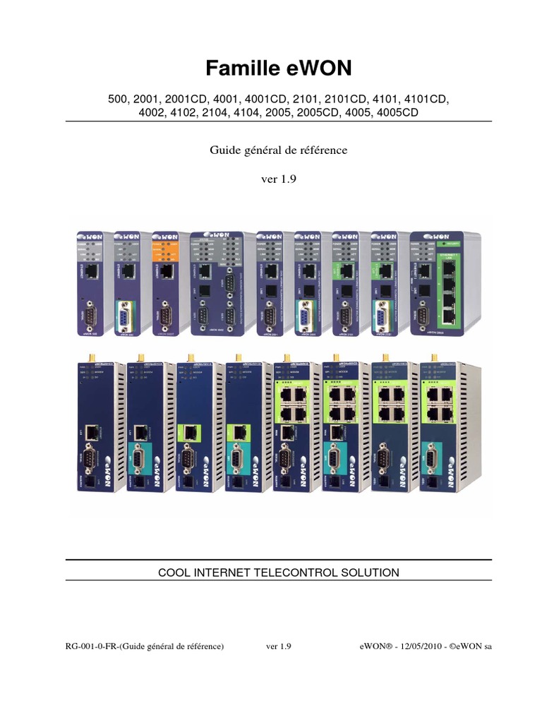 EWON General Reference Guide FR | PDF | Protocole de transfer de ...