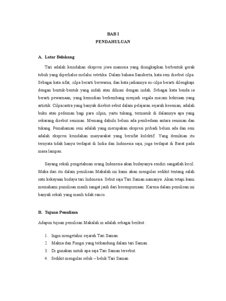 Makalah Tari Saman PDF