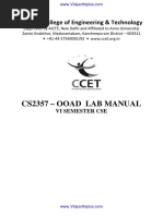 Cs2357 - Ooad Lab Manual: Chendu College of Engineering & Technology