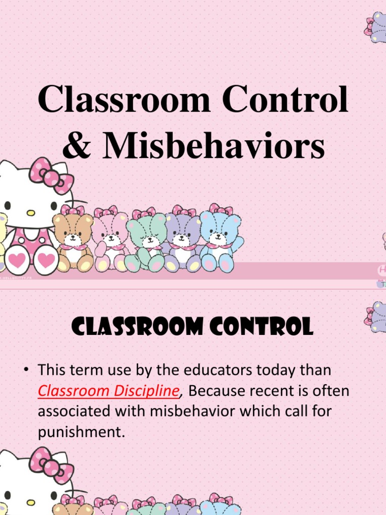 Classroom Control PDF Classroom Teachers