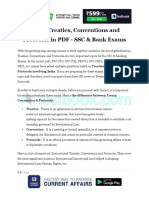 List of Treaties, Conventions and Protocols in PDF - SSC & Bank Exams
