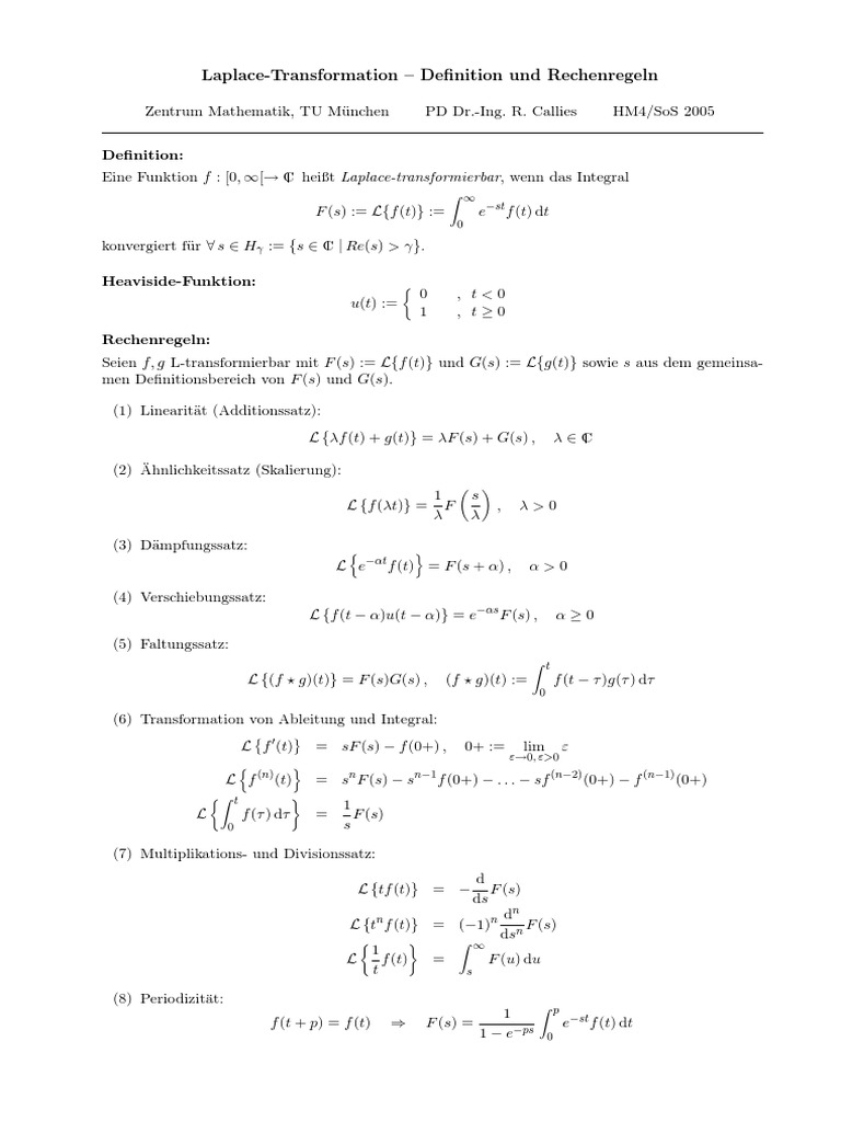 Laplace Transformations