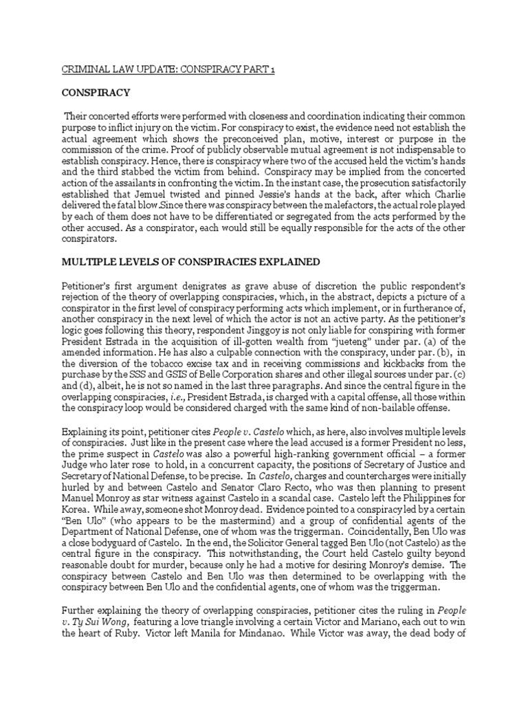 Wheel and Chain Conspiracy PDF Conspiracy (Criminal) Evidence