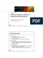Empirical Research Methods in Requirements Engineering: Tutorial T1