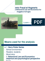 Academic Fraud at Hogwarts: Lessons From Behavioral Law and Economics For