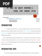 Iot Based Air Quality Monitoring & Control Using Embedded System