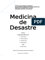 Trabajo de Medicina de Desastre