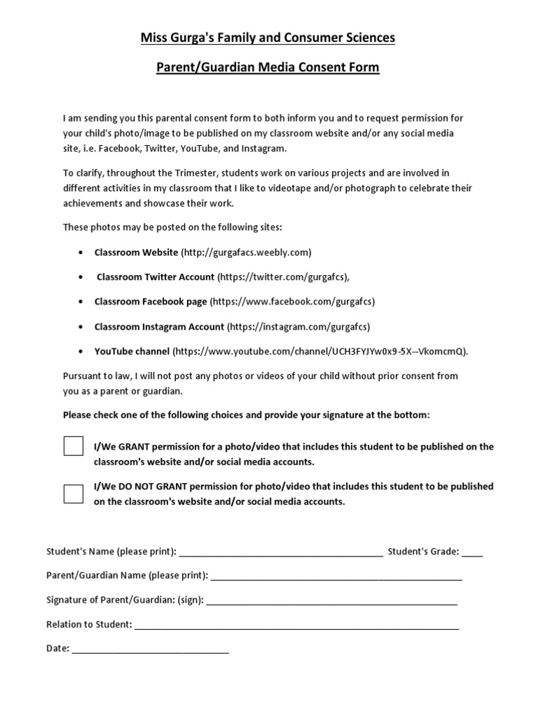 Media Consent Form | PDF