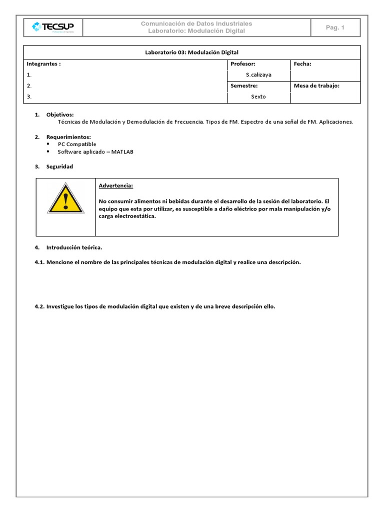 Laboratorio de Modulación Digital en MATLAB | PDF | Modulación ...