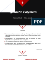 Synthetic Polymers: Fetalvero, Mico S. - Hatud, Jewls M