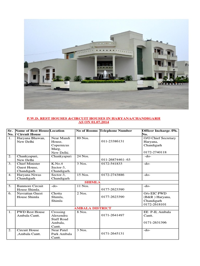 PWD Guest House PDF Transport