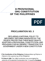 1986 Provisional (Freedom) Constitution of The Philippines