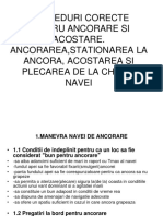 Proceduri Corecte Pentru Ancorare Si Acostare