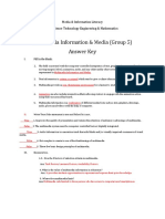 Multimedia Information & Media (Group 5) Answer Key