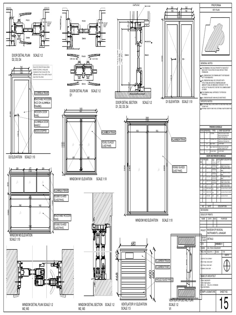Door and Window Detail Drawings | PDF | Door | Building Materials