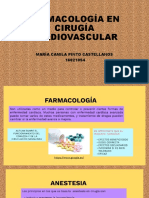 Farmacología en Cirugía Cardiovascular: María Camila Pinto Castellanos 16021054