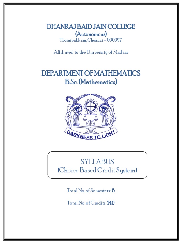 B.Sc Mathematics Syllabus Overview | PDF | Plane (Geometry ...