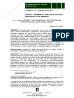 Tensao Entre o Direito Fundamental A Protecao de Dados Pessoais e o Mercado