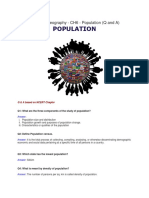 Population: CBSE Class 9 - Geography - CH6 - Population (Q and A)