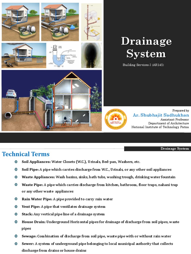 Drainage System - PPSX | PDF | Sanitary Sewer | Plumbing