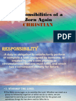 Responsibilities of A Born Again CHRISTIAN
